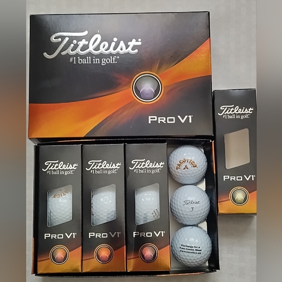 Titleist Pro V1 Taco Tico Wichita Kansas Golf Balls 1 Dozen 12 Balls White NEW - Picture 1 of 8